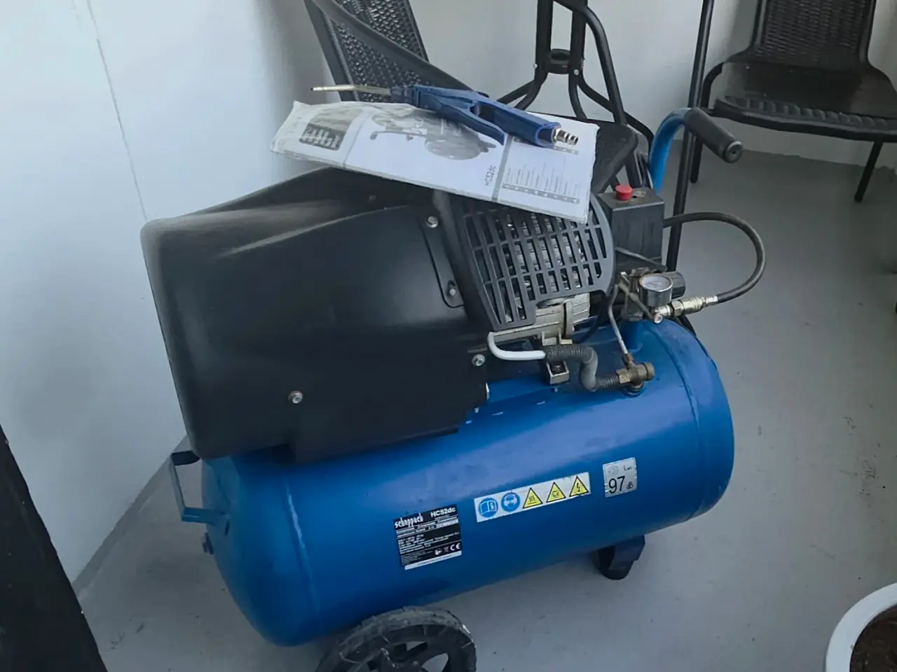 Billede 1 - Luft kompressor Scheppach 50L 3.0 HP