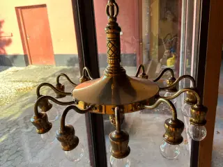 Loftslampe i messing
