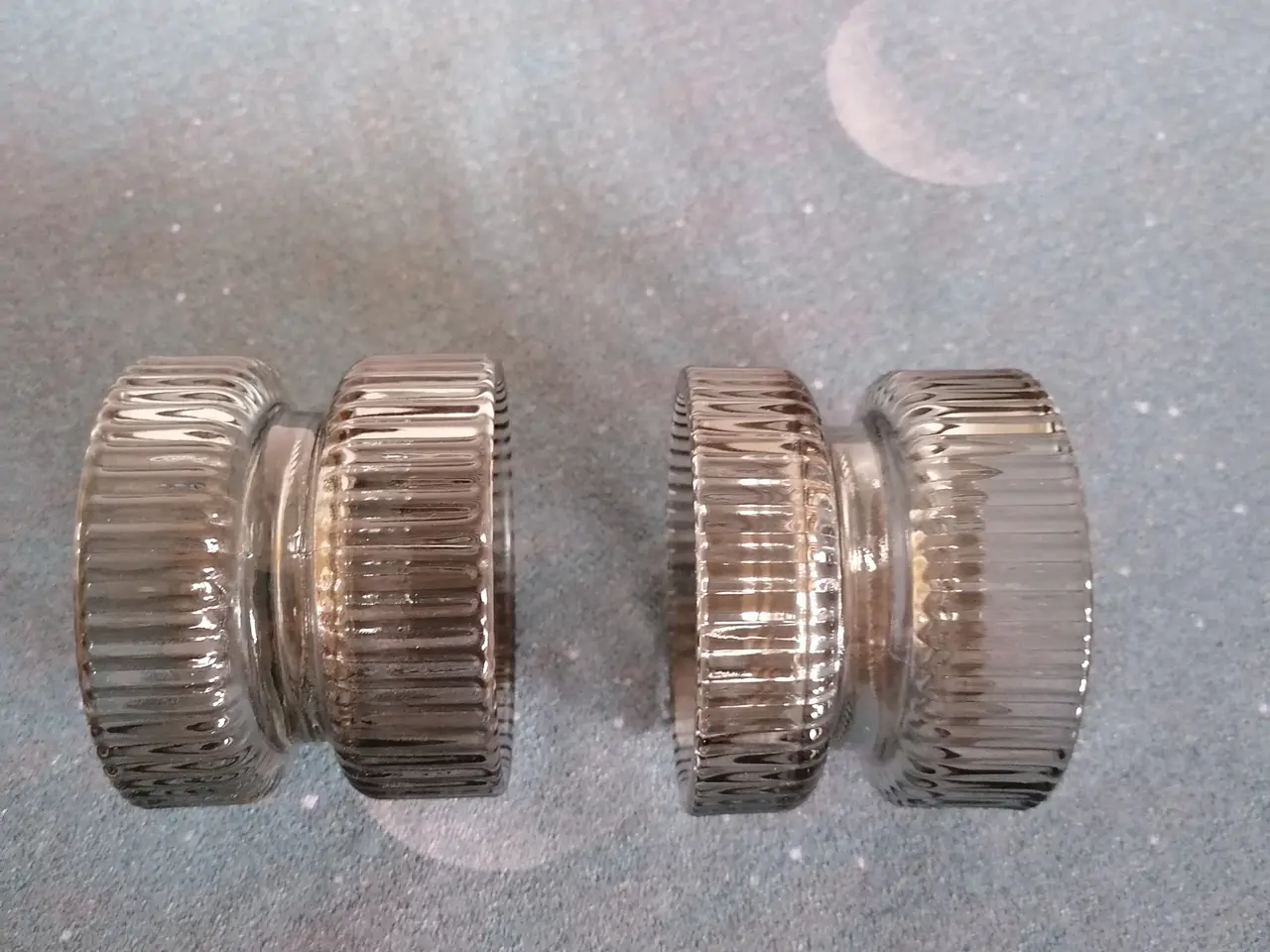 Billede 4 - To flotte Glas Lysestager