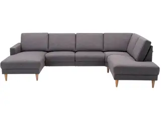 Hjort Knudsen Hvidovre U-sofa Grå stof venstrevendt