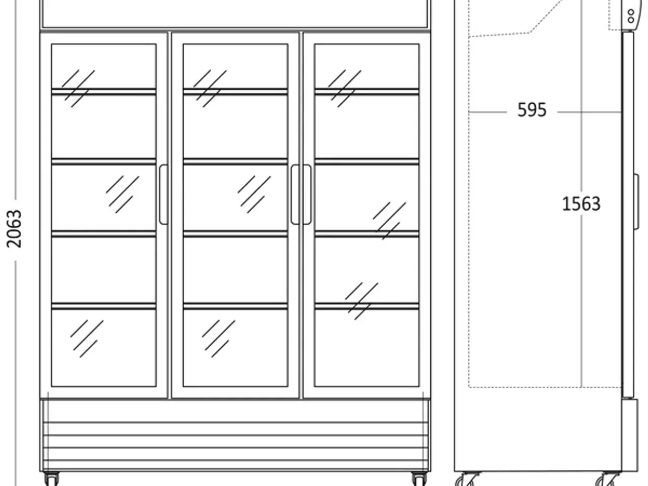 Billede 2 -  Displaykøleskab 1383 L – B1710 x D720 x H2065 mm
