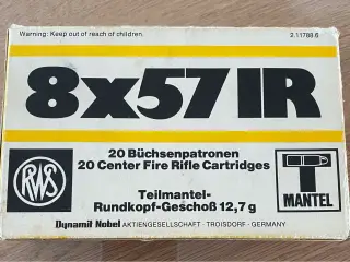 Riffelammunition 8x57IR