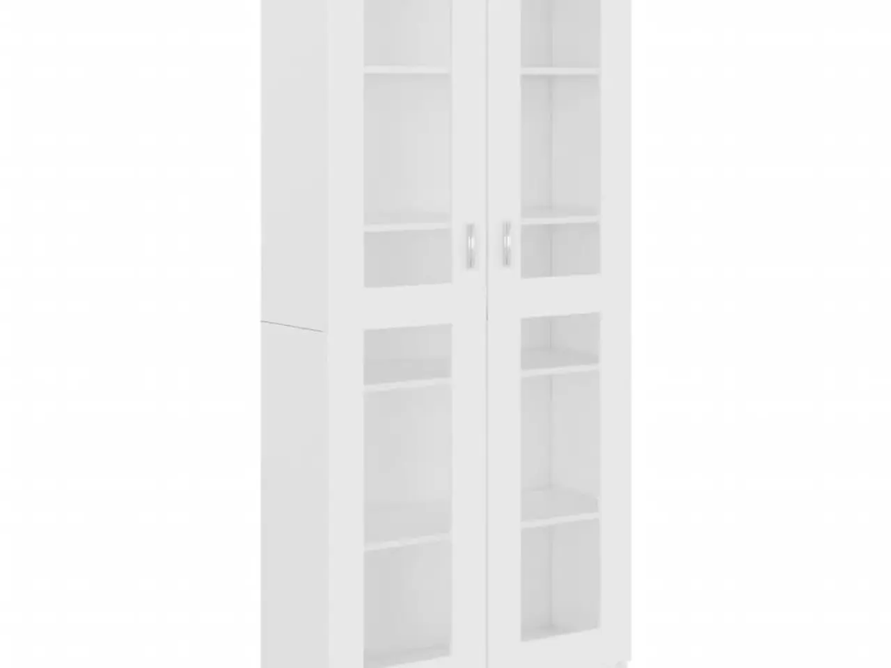 Billede 2 - Vitrineskab 82,5x30,5x185 cm konstrueret træ hvid