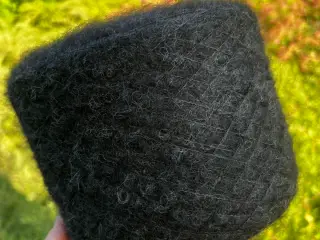 Italiensk garn - Mohair / Silke - Sort/Grå - 300 g