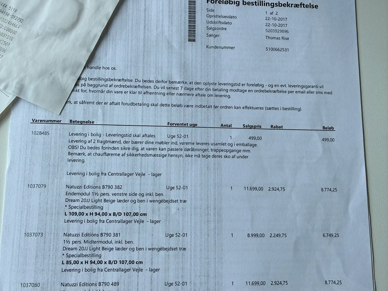 Billede 13 - Hjørnesofa i lyst læder.