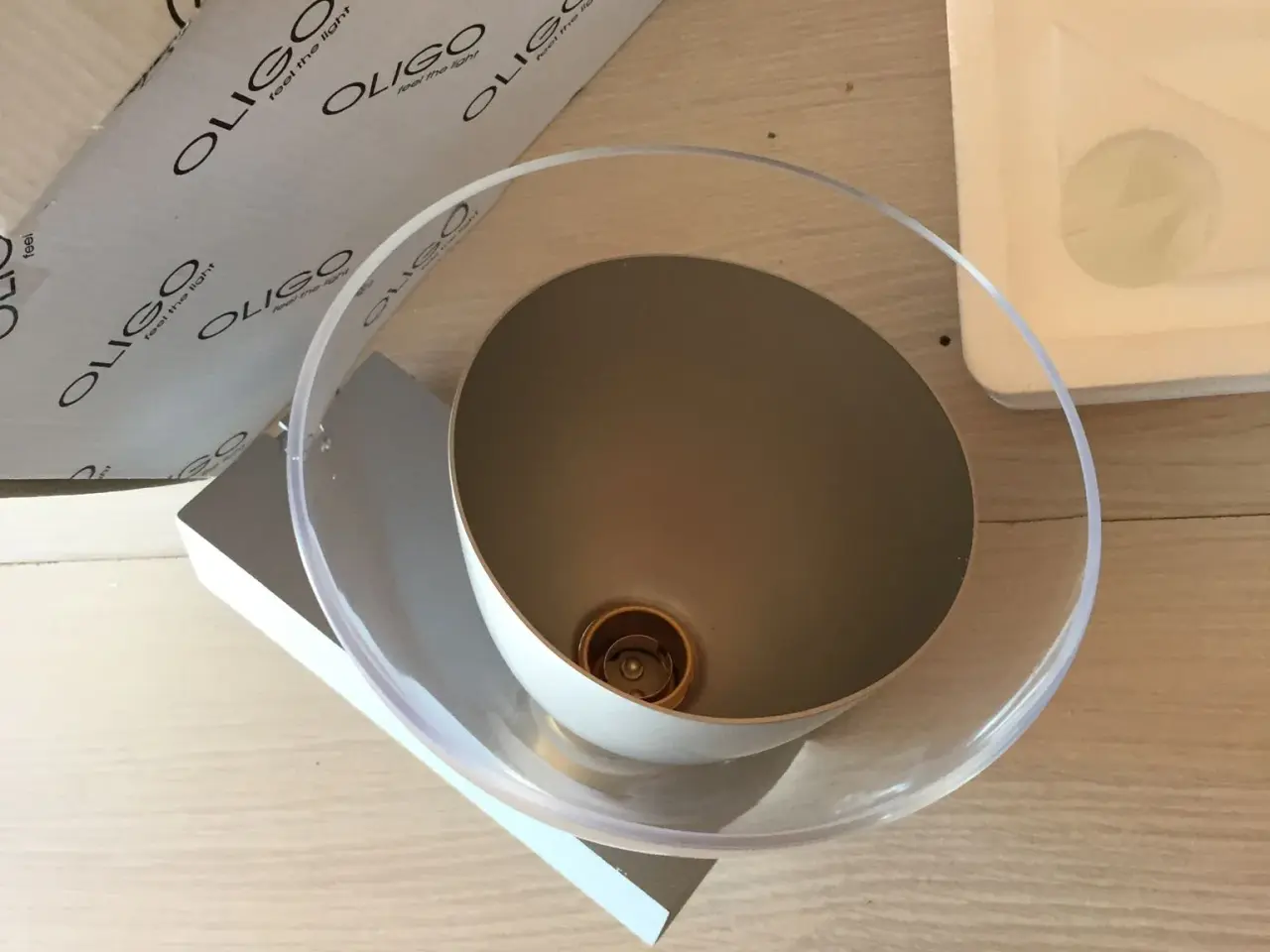 Billede 2 - Glas lamper m alu skærm