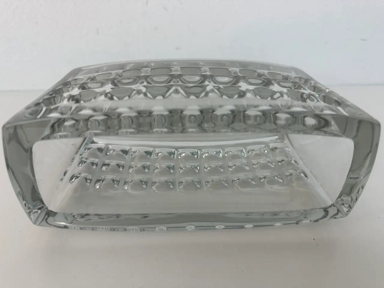 Billede 8 - Vintage vase / holder i klart massiv glas