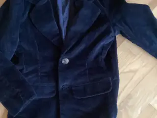 Mørkeblå velour blazer fra Name It