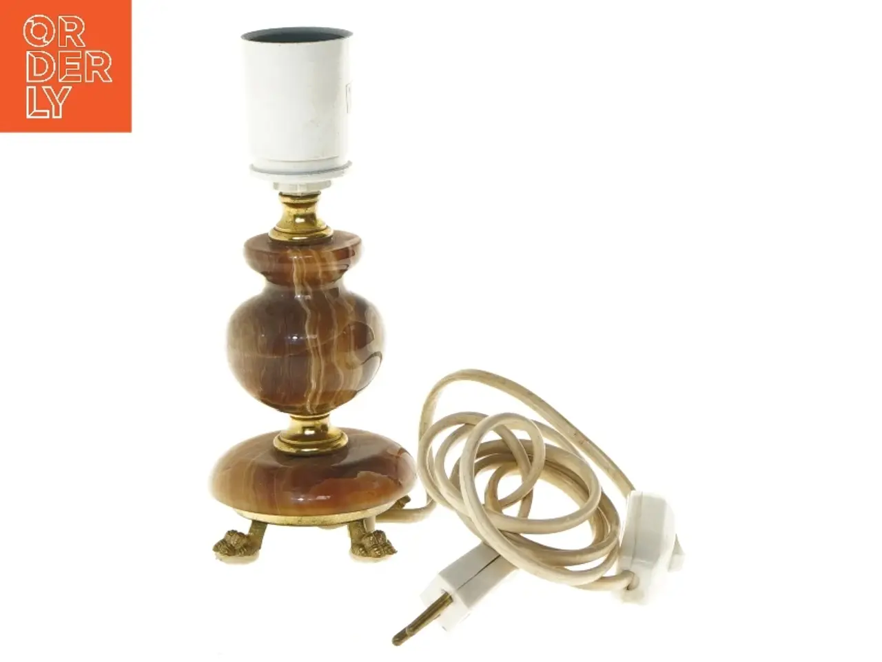 Billede 1 - Vintage bordlampe med ledning (str. 19 cm)