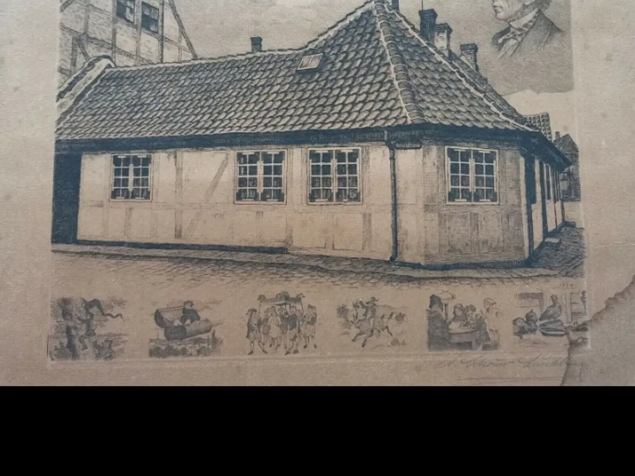 Billede 1 - Fotogravure: H.C.Andersens Hus