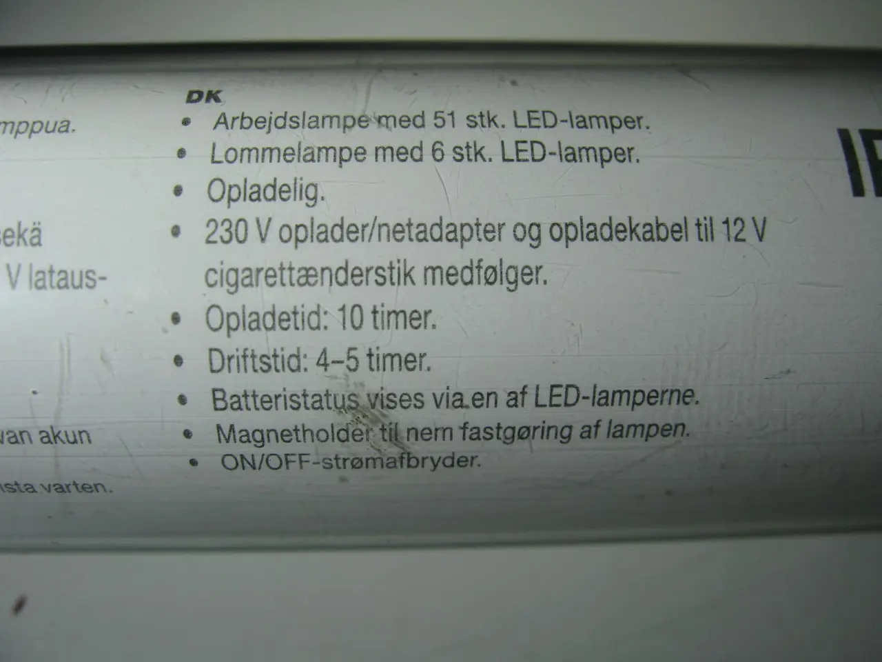 Billede 3 - Genopladelig LED-arbejdslampe og lommelampe