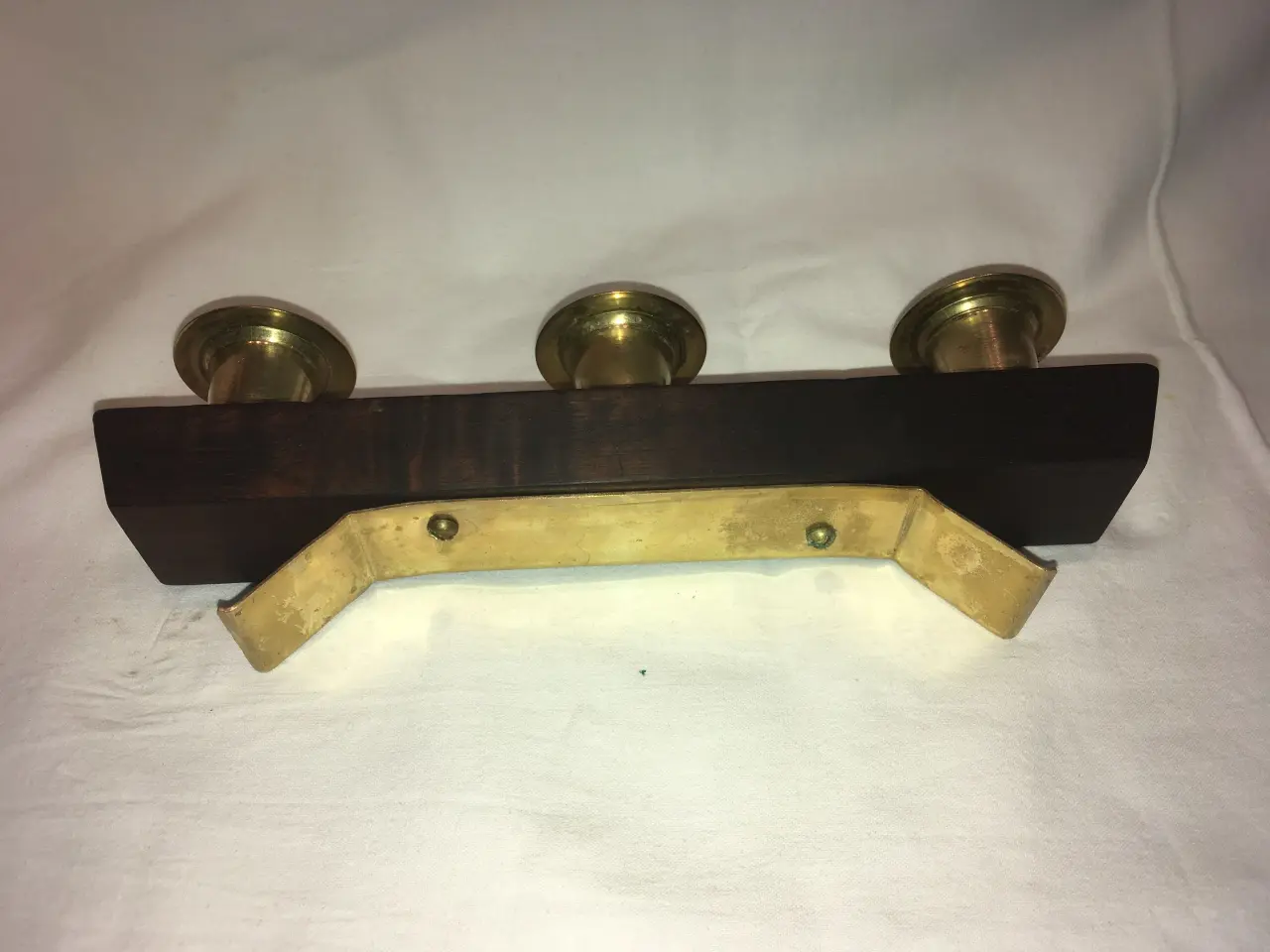 Billede 7 - Lysestage palisander messing 
