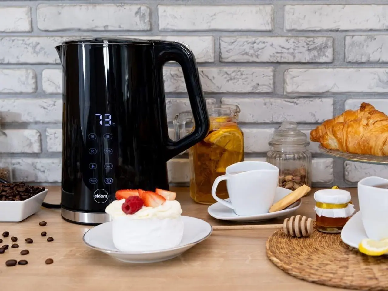 Billede 9 - ELDOM C540 Jetty ledningsfri elkedel med temperaturkontrol 1,7 l sort