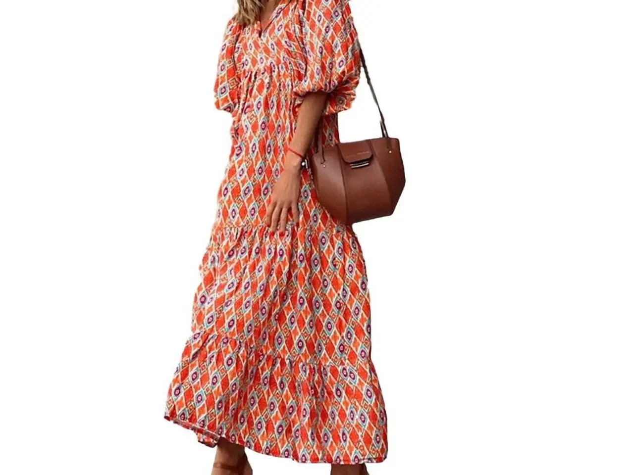 Billede 3 - Kjole. Maxi i Boho style./ Str: medium og Large