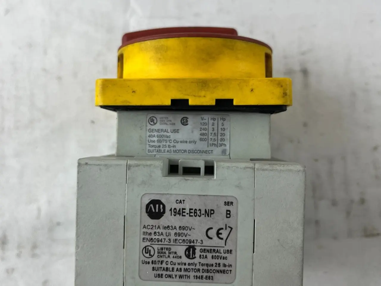 Billede 9 - Allen Bradley 194E-E40-1753 Rotary Isolator 40A