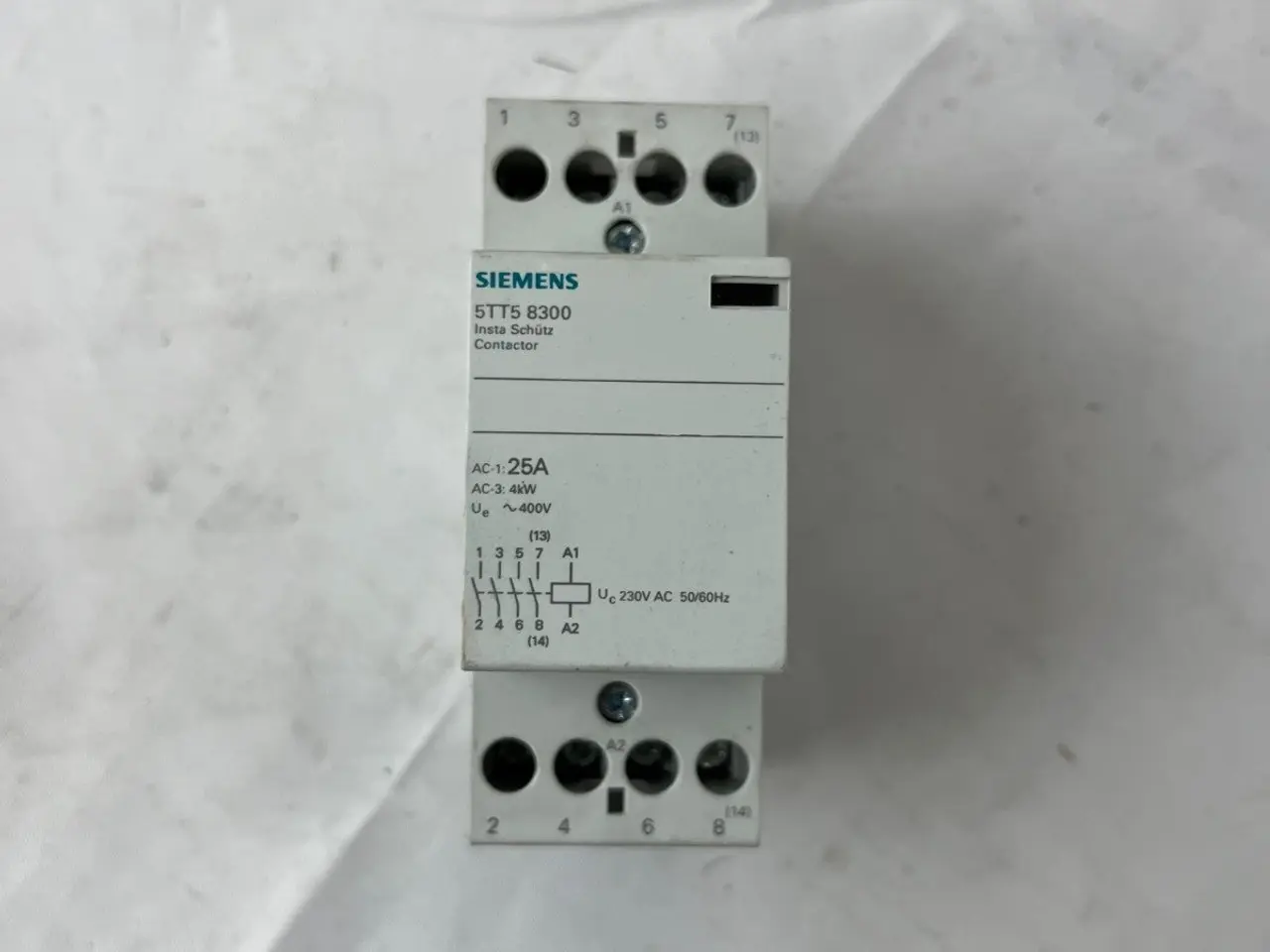 Billede 2 - Siemens 5TT5 8300 kontaktor 25A 4kW 230V Coil DIN