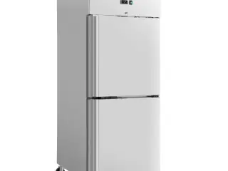 Industrikøleskab 750 L – rustfrit stål – 4 hjul