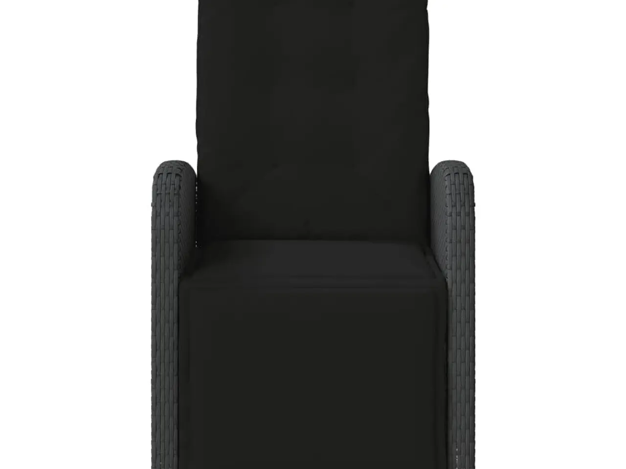Billede 5 - Havestole 2 stk. med lænefunktion og fodstøtte - polyrattan, sort
