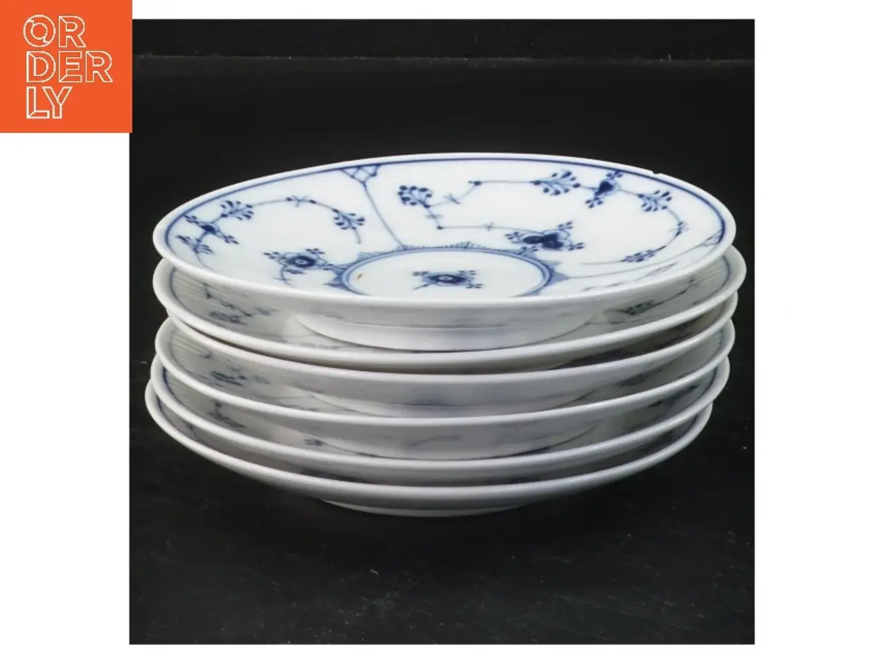 Billede 3 - Kaffekopper og underkopper i porcelæn, musselmalede, fra Royal Copenhagen (str. Ø 12 og Ø 6,5 cm)