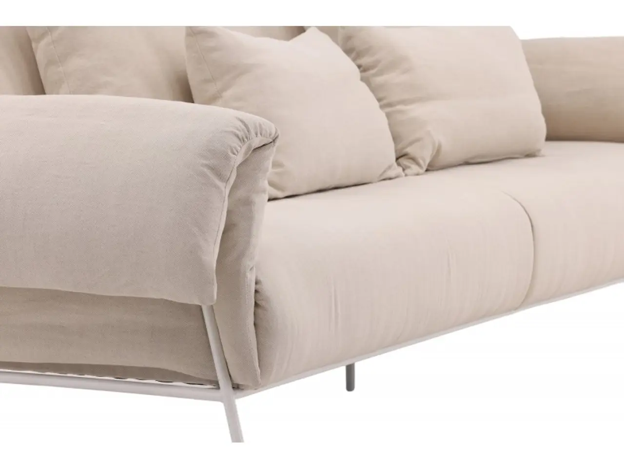 Billede 4 - ockero 3 personers Sofa - Beige og Hvid