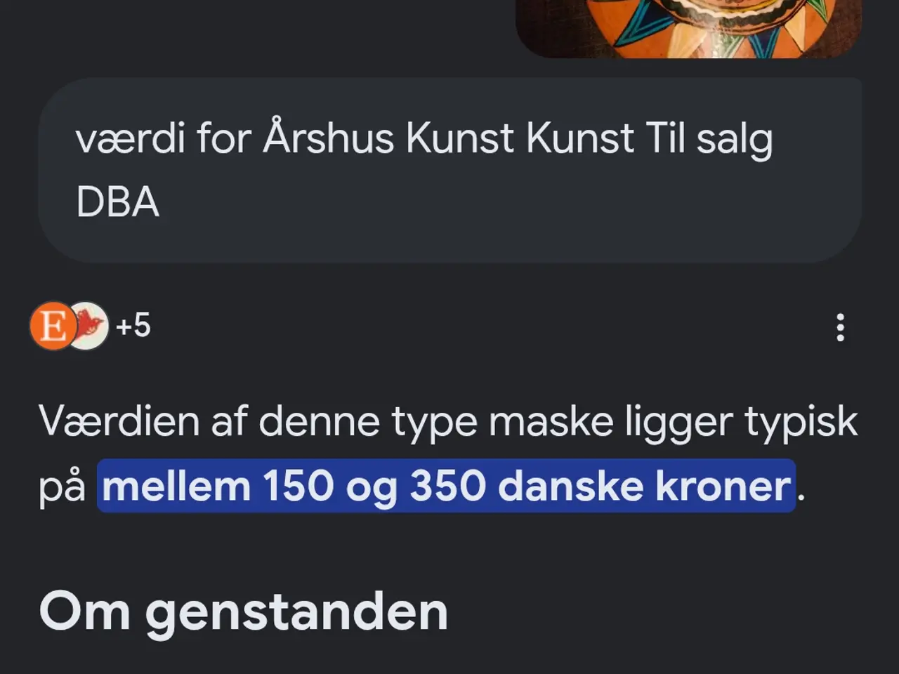 Billede 6 - Keramik masker 2stk 500kr århus