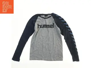 Langærmet T-shirt med logo fra Hummel (str. 164)