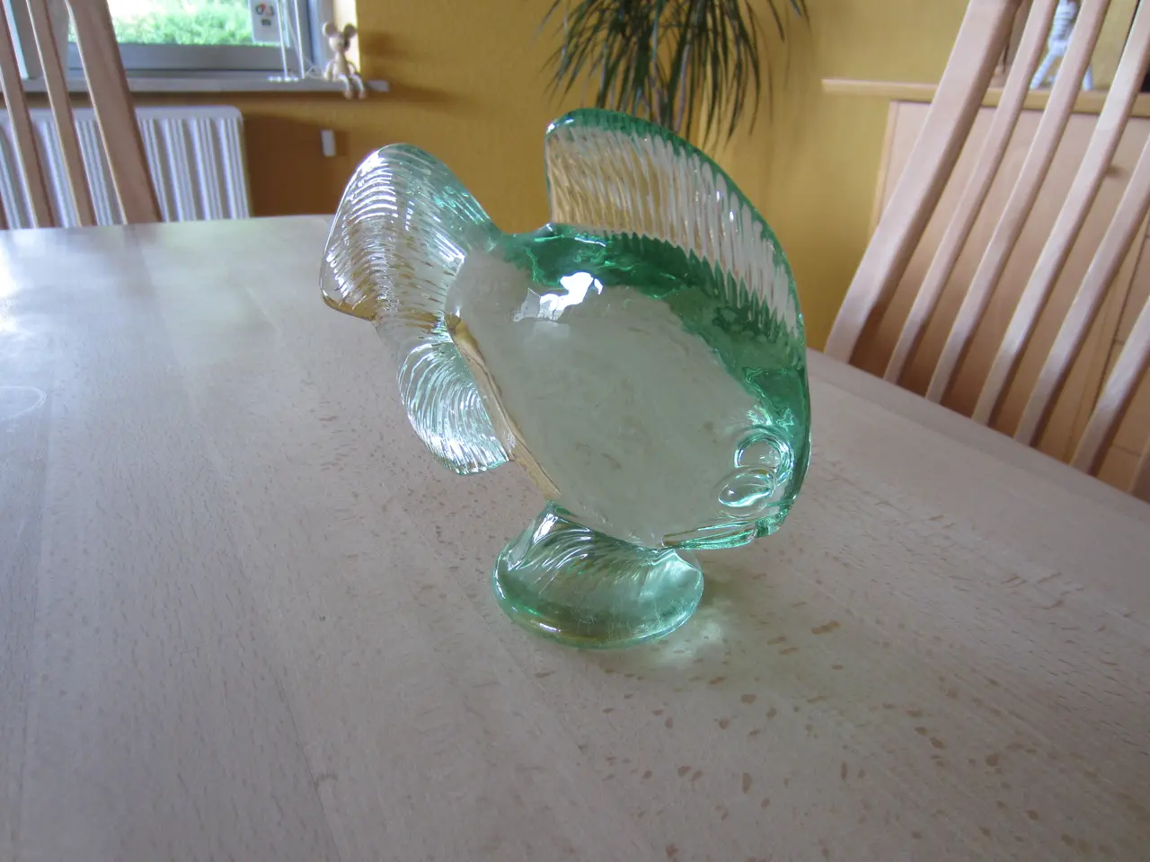 Billede 2 - Grøn fisk i glas - Glasfigur - Retro