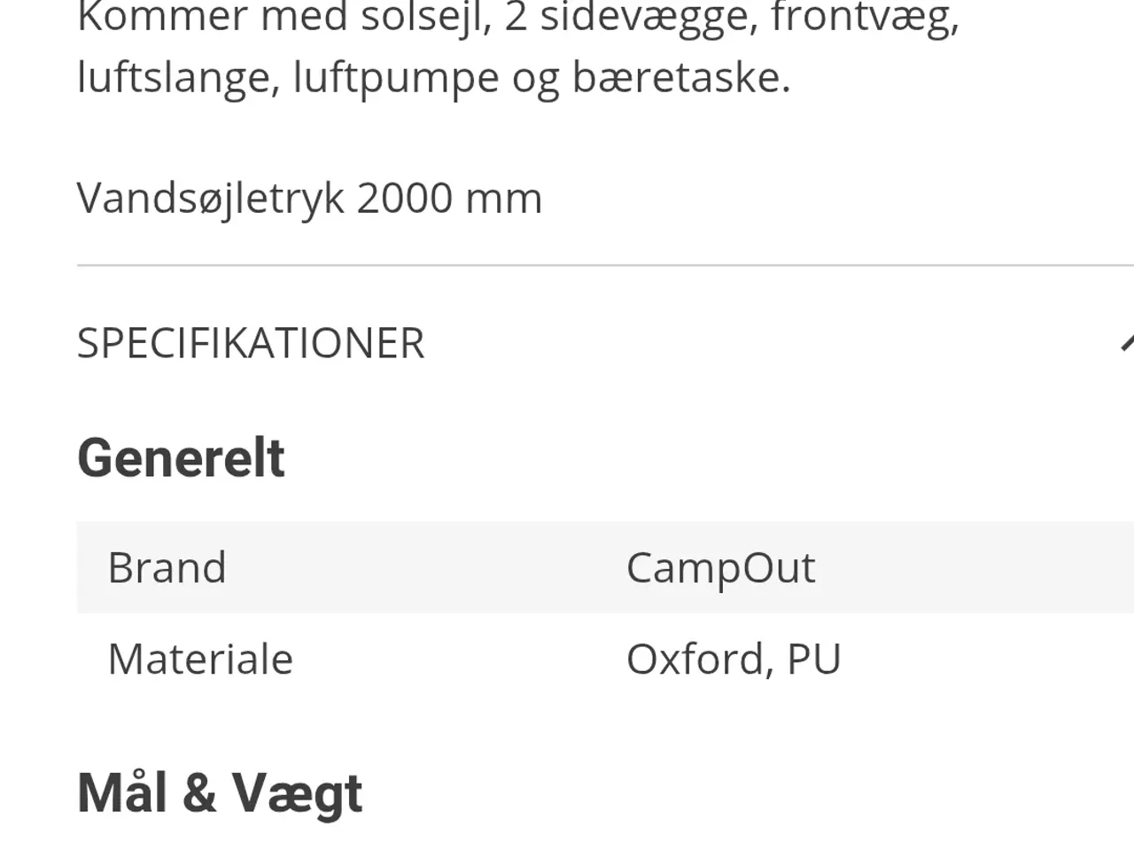 Billede 2 - Rejsefortelt / solsejl