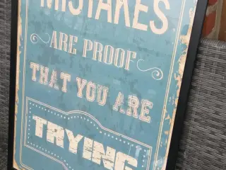 "MISTAKES" SOM NYT, PLEXIGLAS, 53X74 CM