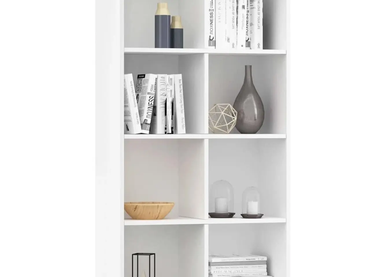 Billede 3 - Bogreol i konstrueret træ 66 x 30 x 130 cm - hvid