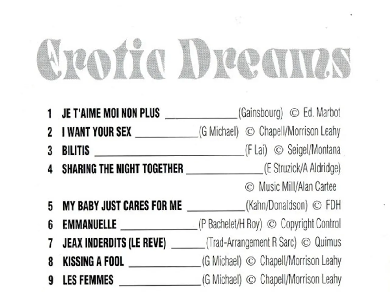 Billede 5 - Unknown Artist – Erotic Dreams – CD