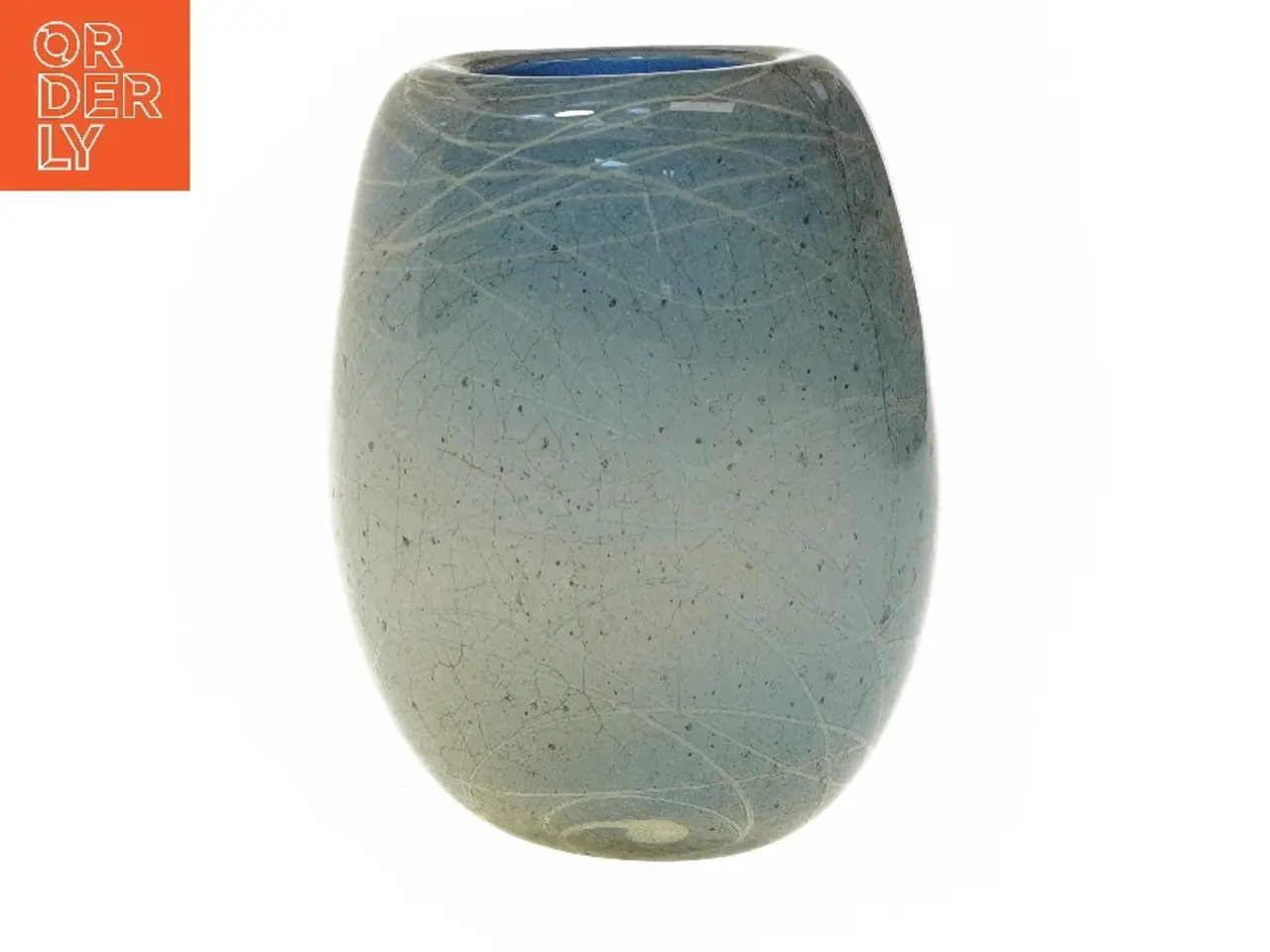 Billede 1 - Svensk glasvase med specielt mønster (str. 22,5 cm)