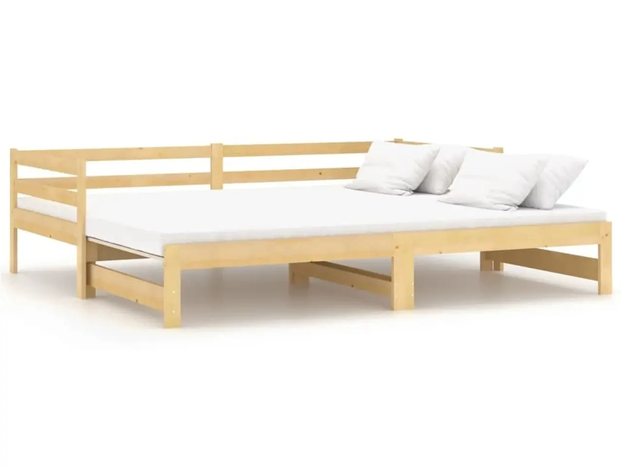 Billede 2 - Daybed med udtræk 2x(90x200) cm massivt fyrretræ