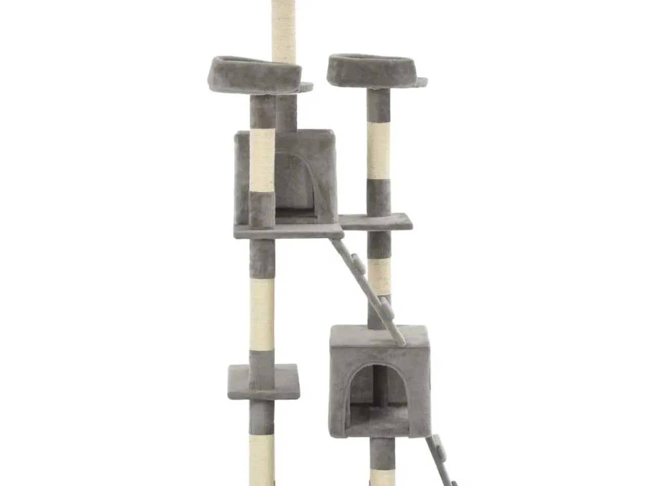 Billede 3 - Kradsetræ til katte med sisal-kradsestolper 170 cm - grå
