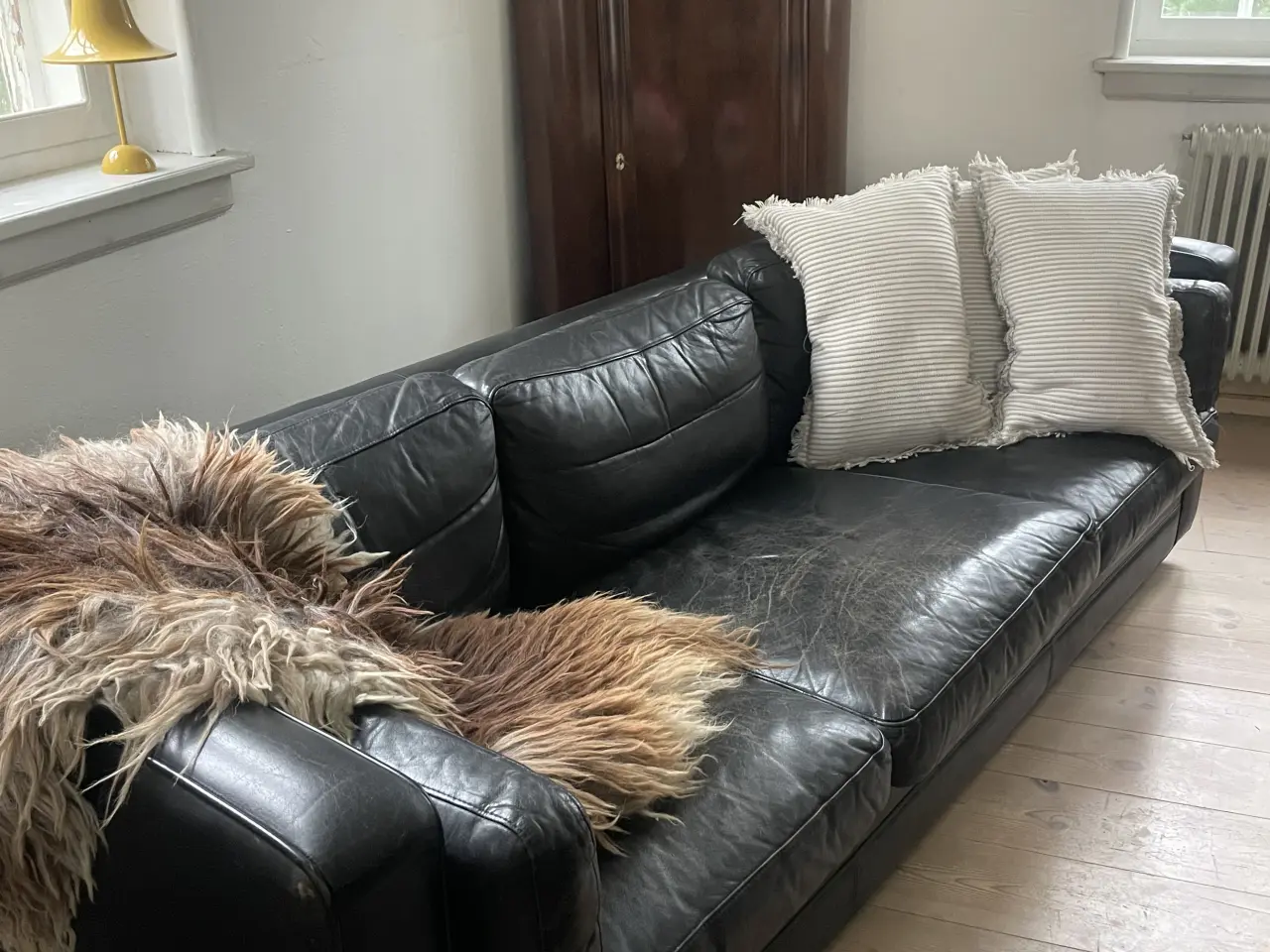 Billede 1 - Smuk gammel kernelædersofa