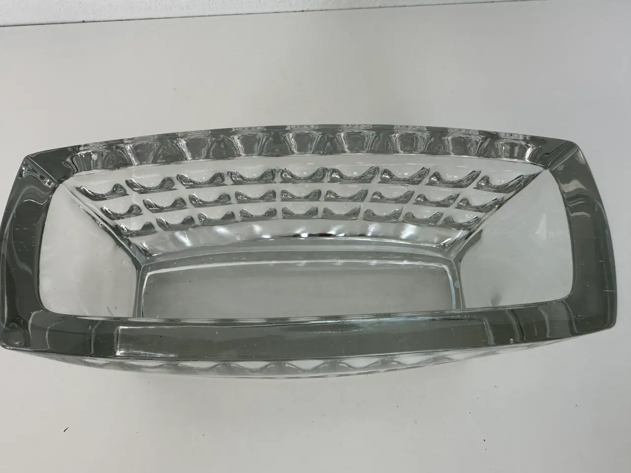 Billede 4 - Vintage vase / holder i klart massiv glas