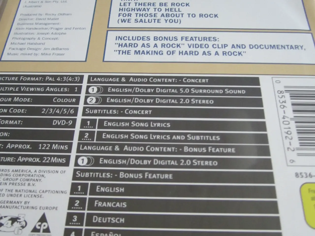 Billede 2 - AC/DC. No Bull. Live - Plaza De Toros.