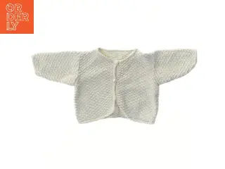 Strikket babycardigan (str. bryst 30 cm, længde 24 cm)