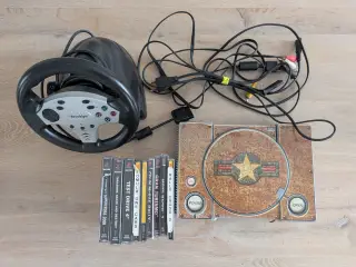 PlayStation 1 + rat og spil