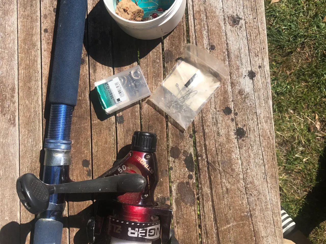 Billede 1 - Fiskestang med hjul og tilbehør