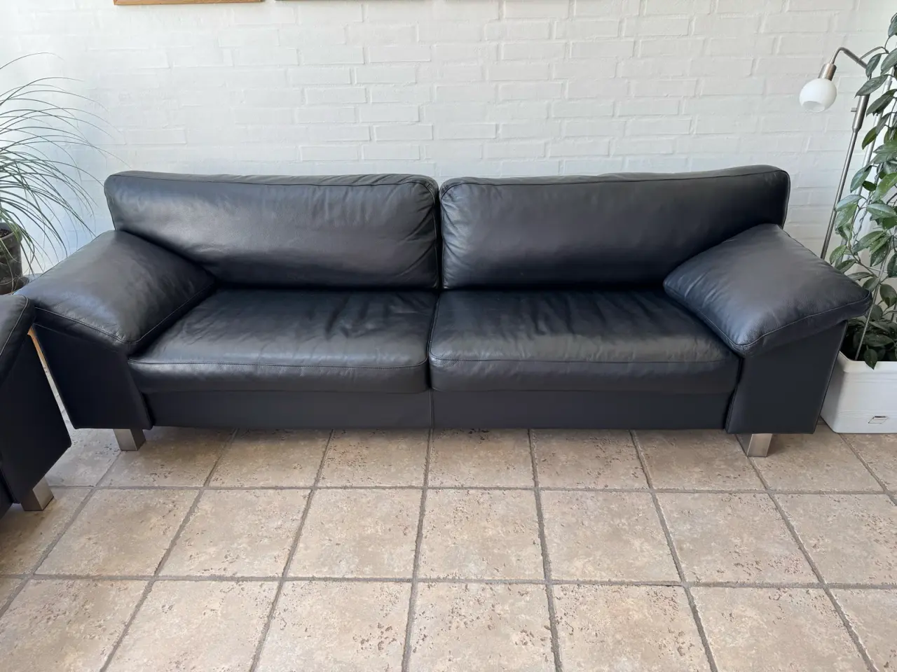 Billede 3 - Lædersofa sæt.