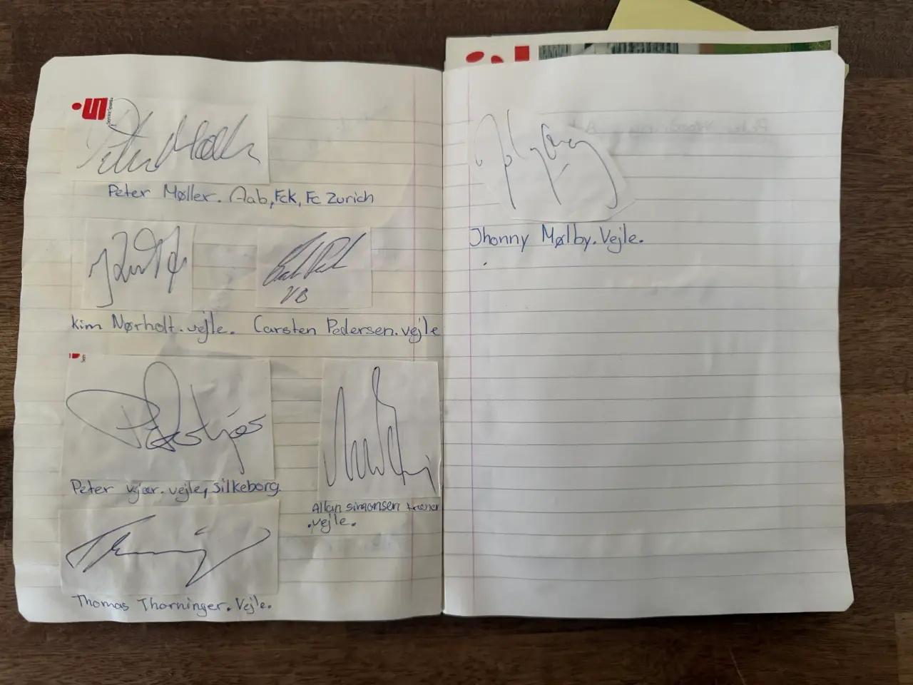 Billede 6 - Autograf hæfte med fodbold
