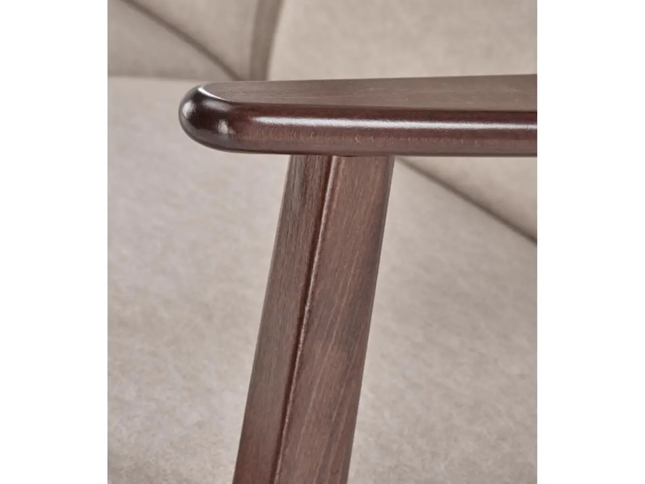 Billede 8 - MILANO 2S sofa, Beige CASTEL#15 / mørk Valnød