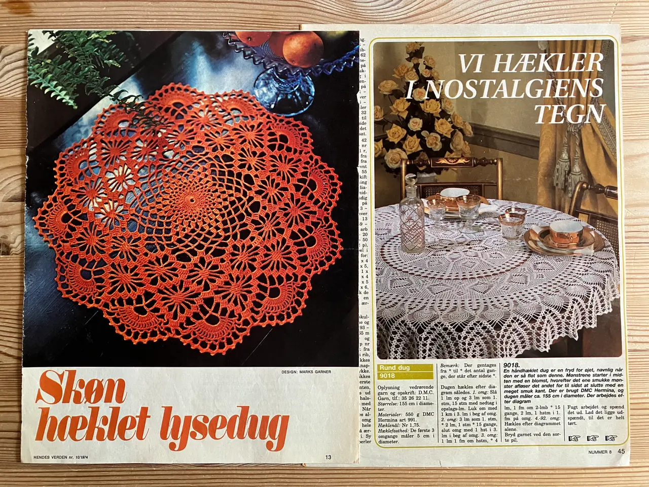 Billede 1 - 5 hæklede duge, gardinkappe, taske og net