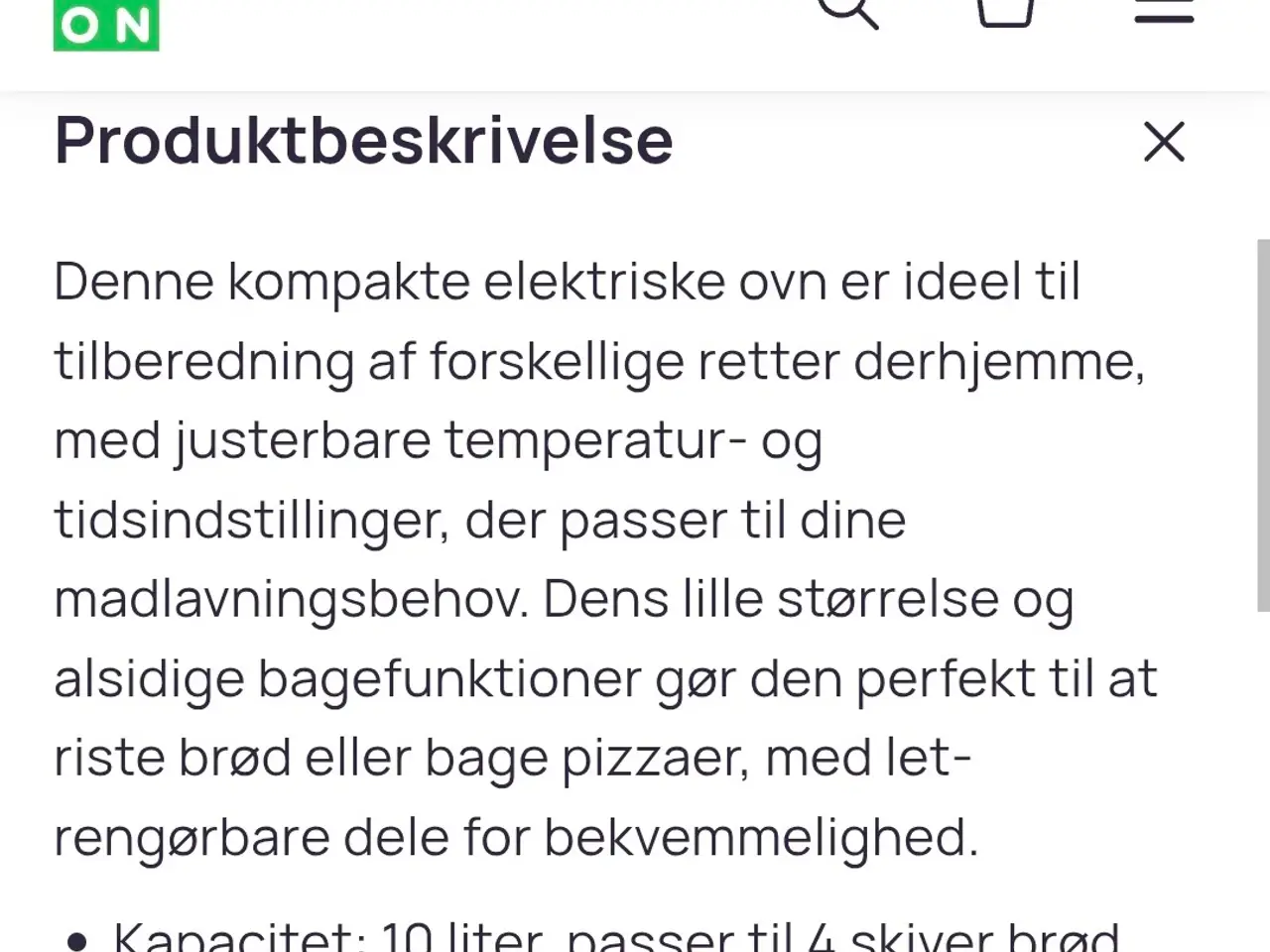 Billede 2 - HELT NY miniovn 10 liter