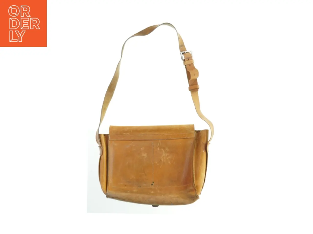 Billede 2 - Læder skuldertaske (str. 45x32 cm)