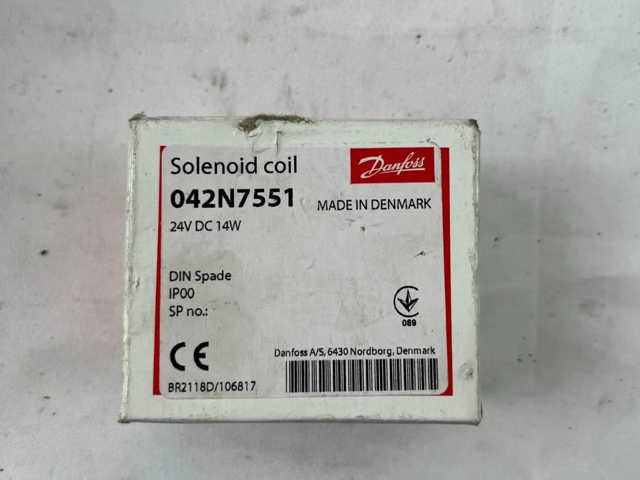 Billede 3 - Danfoss 042N7551 Solenoid Coil 24V DC 14W BA024D