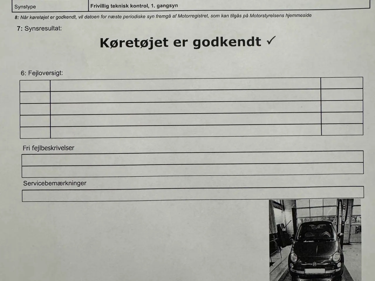 Billede 15 - Fiat 500 Nysyn Økonomisk køre langet 27 K/L