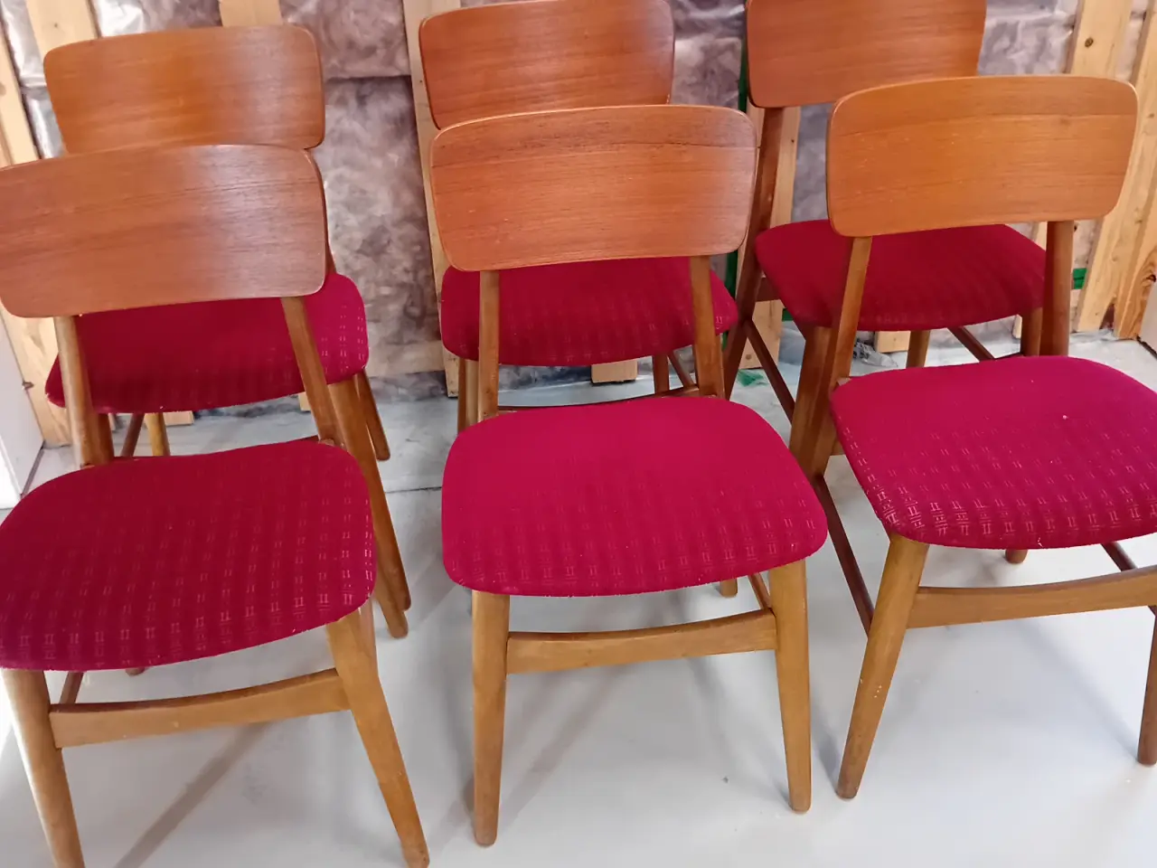 Billede 4 - Spisebordsstole teak/bejdset bøg