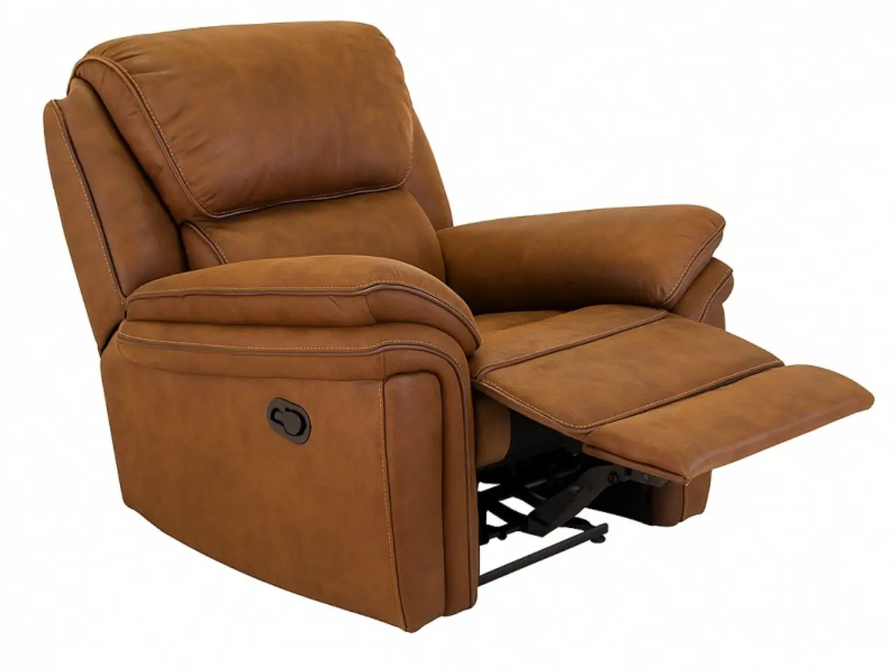 Billede 2 - Christopher Recliner Lænestol - Cognac Ruskindsblød mikrofiber